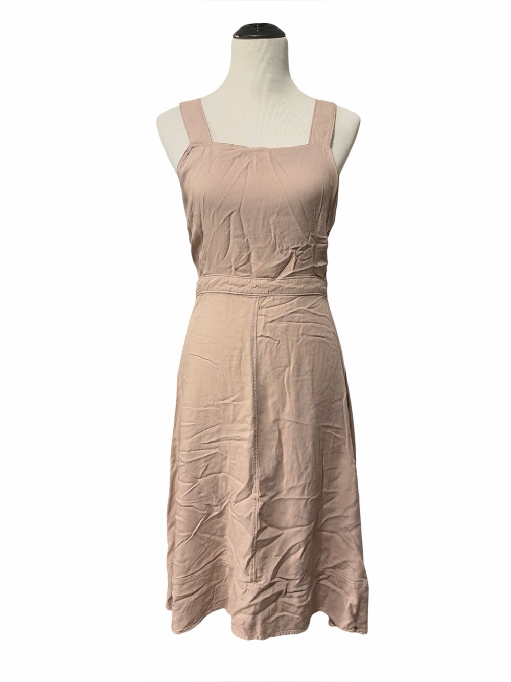 easel Sleeveless Square-Neck Midi Dress with open back